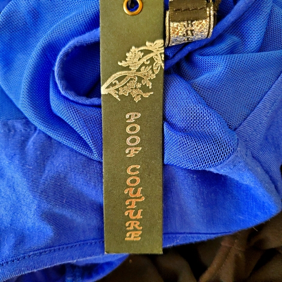 Poof Couture Blue Maxi Dress M - Picture 3 of 5